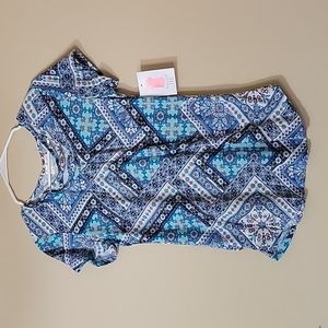 Multi-Colored Neck Detail TEE